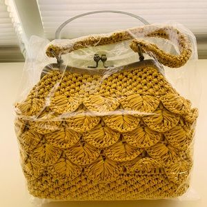 Patricia Nash Woven Raffi Rattan Satchel-Natural NWT (vintage style) PRICE DROP